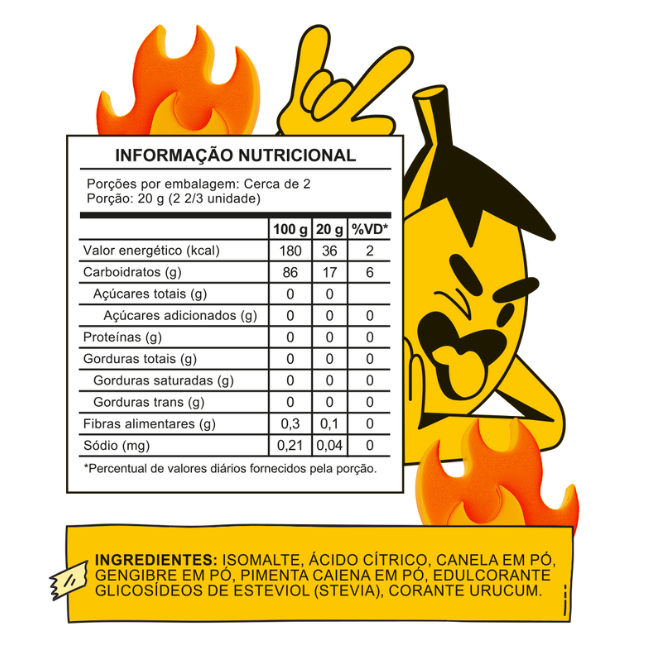 Pirulito Zero Açúcar - Sabor Spicy - Pack 4 Pouches (16 Unidades)